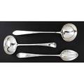 American silver servers ca 1860 hevland sterling divided gravy strainer spoon armorial and bright cut handle martin  co coin silver soup ladle a1 gibson sterling soup ladle 1272 ot longest 1