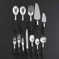 Nord bowlen contrast silver flatware silver bowls on shaped black nylon handles with steel blades manufactured by lunt silversmiths 1956 30piece extended service for 6 plus serving pieces 6