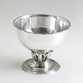 Georg jensen silver louvre bowl designed by georg jensen in 1912 19a denmark postwar 26 ot 6 12 x 7 34 note the original spothammered centerbowl with leaf and berry column is in the c