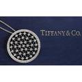 Tiffany  co diamond voile necklace platinum circular openwork disk set with approx 1 cts full brilliant cut diamonds discontinued in original case 1 316 16 chain