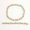 Italian jewelry suite fancy link 14k necklace 17 and matching 7 12 bracelet ca 1995 708 gs