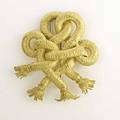 Tiffany  co 18k knotted cord fur clip italy interlaced cords with tassels doublepin hingedback 49 gs 2 12 x 2 14