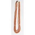 Threestrand coral necklace rose gold clasp dated 1882 shortest concentric strand 20