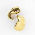 Georg jensen denmark 18k ear clips 1435 modern biomorphic form with integral hinged clip 206 gs 1