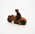 Vintage Windup Tin Toy Policeman on Motorcycle
