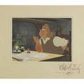Walt disney animation cel ben and me ca 1953 framed signed walt disney on the mat 10 14 x 8 12