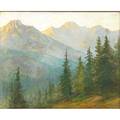 David stirling american 18871971 oil on artist board phantom valley estes park framed signed 24 x 30