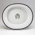 Chinese export oval platter decorated with crest of william lake high sheriff of warwickshire ca 1792 15 34 x 13 12