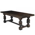 Tavern table walnut with stretcher base and slab top 20th c 29 12 x 34 14 x 87