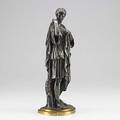 Eugeneantoine aizelin french 18211902 attr bronze femme drapee tenant une coupe et une amphore 19th20th c marked gautier  albinet edit 16
