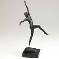 Harriet frishmuth american 18801980 bronze nude on black marble base 20th c stamped gorham co founders qfsk 14 12