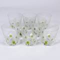 Eight Lalique Double Old Fashion Glasses