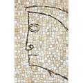 Ben shahn untitled profile ca 1962 stone mosaic panel framed 25 x 17