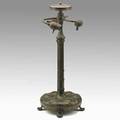 Tiffany studios bronze table lamp base in leaf and scroll pattern new york ca 1900 base marked tiffany studios new york 572 357 20 12 x 9