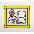 Roy lichtenstein american 1923  1997 red lamp 1992 screenprint on paper framed signed dated and numbered ap 3140 21 12 x 24 sheet publisher the artist and leo castelli gallery ne