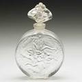 Lalique rosace figurines perfume bottle in frosted glass france 1940s1950s m p 327 no 488 script signature lalique france 5 x 3 14