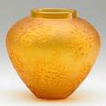 Lalique esterel vase of amber glass france ca 1923 m p 426 no 941 molded rlalique 6 14 x 6 12