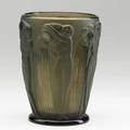 Lalique danaides vase in frosted topaz glass france ca 1926 m p 433 no 972 raised mark r lalique 7 14 x 5 12
