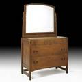 Limbert mirrored dresser in twoovertwo configuration grand rapids mi ca 1910 branded mark 68 x 40 x 21 to top 35