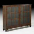 L  jg stickley doubledoor bookcase with two fixed shelves fayetteville ny ca 1912 the work of decal 48 x 60 x 13 12