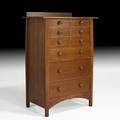 Harvey ellis gustav stickley ninedrawer chest eastwood ny ca 1907 red decal 50 12 x 36 x 20