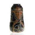Robert w martin martin brothers glazed stoneware vase with demons london 1901 signed rw martin bros  london southall 41901 8 x 4