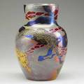 Zoslnay large vase with bird in flight eosin glaze pecs hungary 18991900 raised five churches medallion 5305 36 48 10 x 6 34