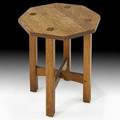 L  jg stickley large octagonal tabouret fayetteville ny ca 1912 remnant of the work of decal 20 x 18 sq