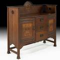Shapland and petter attr sideboard wtih inlaid panels barnstaple england ca 1900 unmarked 47 x 55 14 x 22 12