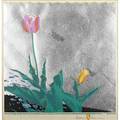 Gustave baumann american 18811971 rare color woodblock print tulips with aluminumleaf on laid paper santa fe nm ca 1930 signed titled and numbered 32120 image 12 12 x 12 12 pro