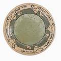 Rose bacchini saturday evening girls plate with hens and chicks inscribed o dont bother me said the hen with one chick boston seg 203 110 rb 6 14 dia