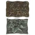 Chaim gross austrianamerican 19041991two bronze plaques three graces signed 3 78x5 12 mother and child signed 3 34x5 provenance the eileen and marvin reingold collection