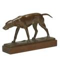 Erwin springweiler germanamerican 1896  1968untitled dog bronze mounted on wood base signed springweiler 4 12 x 8 12 provenance the eileen and marvin reingold collection