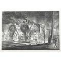 Reginald h marsh american 18981954 lithograph two locomotives signed 9 x 13 18