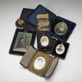 Portrait miniatures six including two of mrs thomas kinney and one of william clark 19th20th c most signed largest 6 x 4 provenance from the family of gov franklin murphy of new jersey