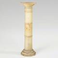 Alabaster pedestal octagonal base and top early 20th c 39