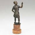Sidney beck south african b 1936 bronze sculpture of a boy smoking a cigar on marble base signed 9