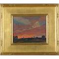 Roscoe clarence magill american 18811950 oil on board sunset and evening star 1938 framed signed titled and dated 8 x 10