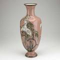 Japanese cloisonne palace vase foliate decoration with cranes early 20th c 23 12