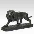 After louis vidal french 18311892 bronze sculpture of a lion with verdigris patination 20th c signed vidal 1874 14 x 25 x 6 12