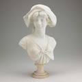 Adolfo cipriani italian ca 18801930 marble bust of a woman in peasant dress signed 19 x 11 x 7