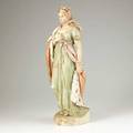 Royal dux porcelain figure of a young woman early 20th c marked 21 12 x 7 x 5 12