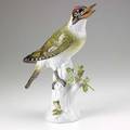 Meissen porcelain woodpecker 20th c crossed swords mark 10 34 x 4 12 x 7
