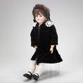 German bisque head doll heinrich handwerck with composition body in velvet coat early 20th c marked 28 12