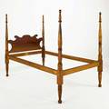 American four poster bed curly maple mid 19th c 60 12 x 78 x 48