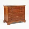 Chippendale dresser walnut with fourdrawers inlaid escutcheons and bracket feet late 18th c 36 12 x 41 12 x 20 34