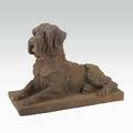 Cast iron mastiff traces of paint 20th c 15 x 20 12 x 10 34