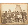 John ch grabill american 19th c largescale albumen mounted on board image indian chiefs and us officials no 3630 ca 1891 marked in negative and board image 9 12 x 12 12