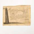 Port of new york lighthouse maintenance certificate taxation document for the cornelia owned by samuel gilford 1768 6 x 7 provenance from the family of gov franklin murphy of new jersey