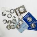 Silver coins and medals twentynine pieces sixteen gallery of great americans sterling medals two madison mint 999 fine one ounce ingots etc 999 fine 4 ot sterling 173 ot